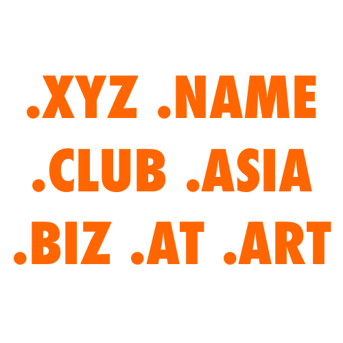 .XYZ .NAME .CLUB .ASIA .BIZ .AT .ART